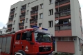 Pożar w bloku przy ulicy Kochanowskiego w Jaśle
