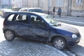 Zderzenie dwóch samochodów na ulicy Szopena