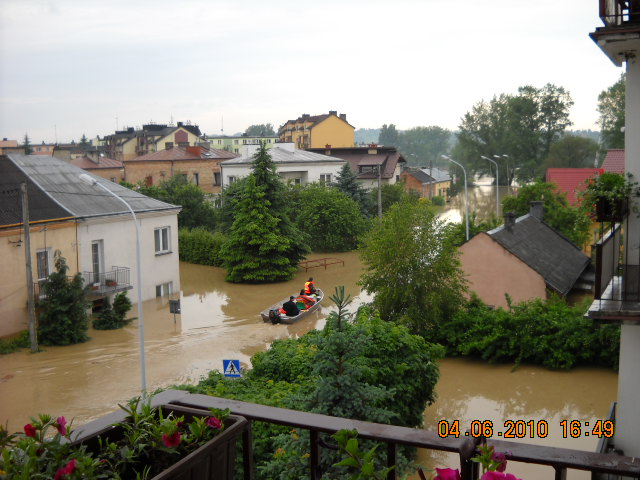 Powódź w Jaśle. Fot. Damian Palar / terazJaslo.pl