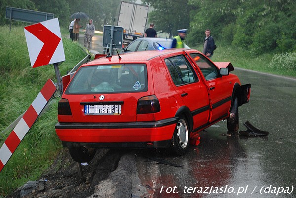 Wypadek w Skołyszynie. Fot. terazJaslo.pl / Damian Palar