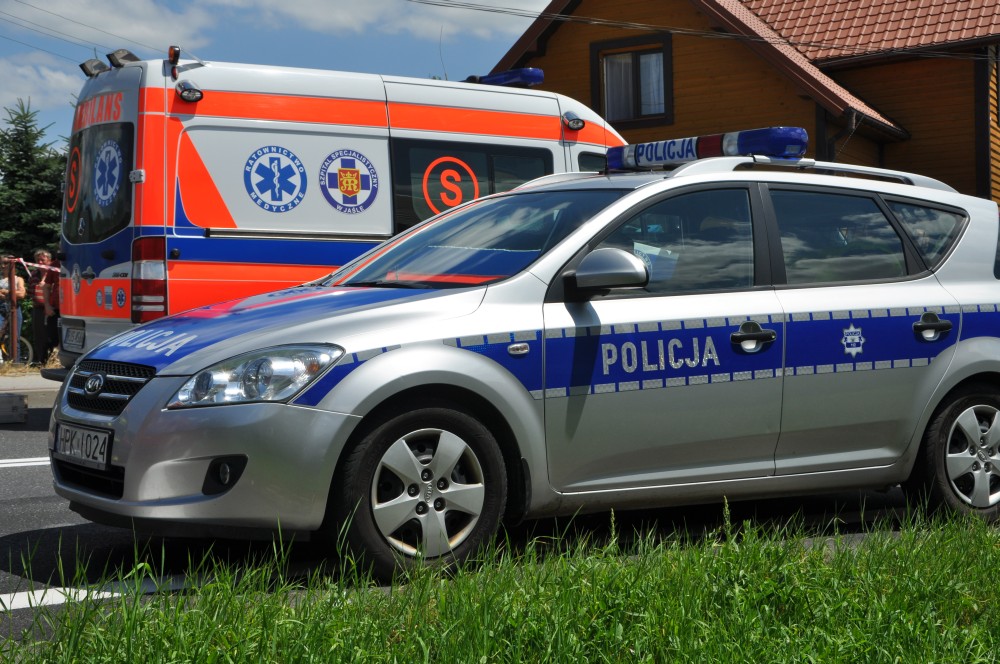 Porażony prądem spadł ze słupa