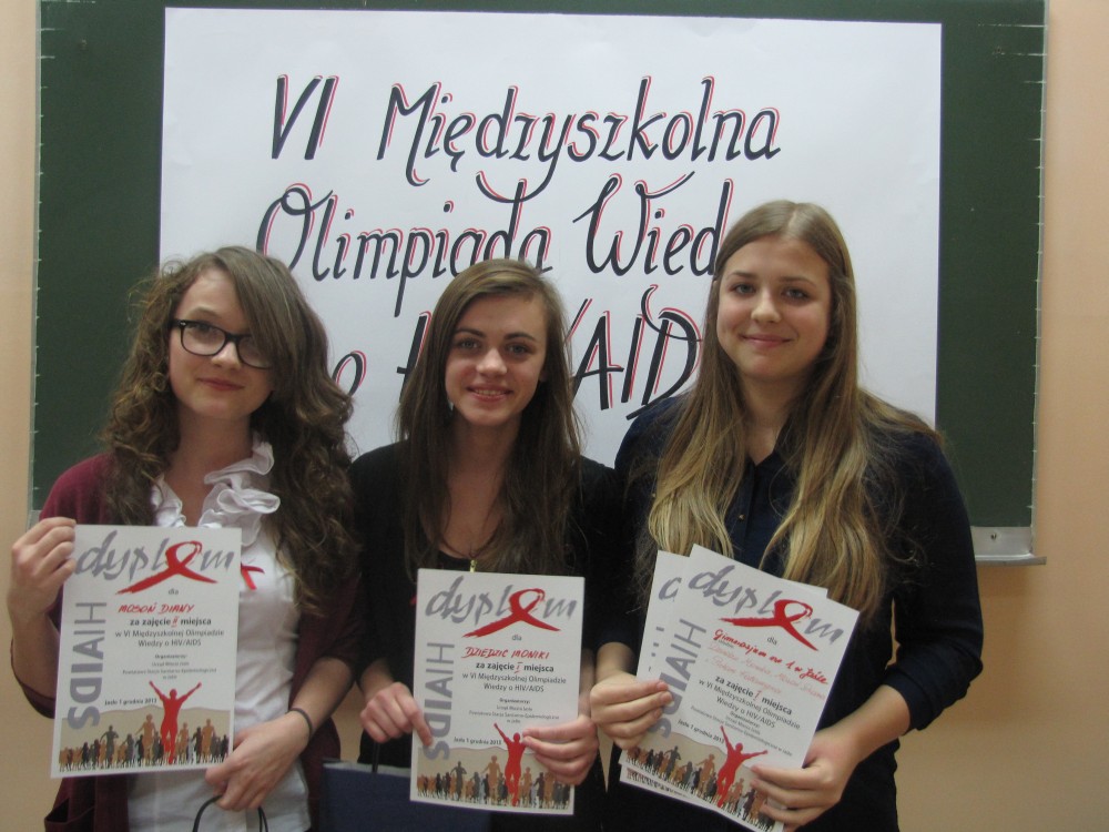 Laureaci olimpiady wiedzy o HIV/AIDS