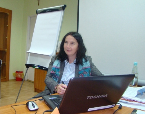 Spotkanie prowadziła psycholog Magdalena Ręka. Fot. archiwum UMJ