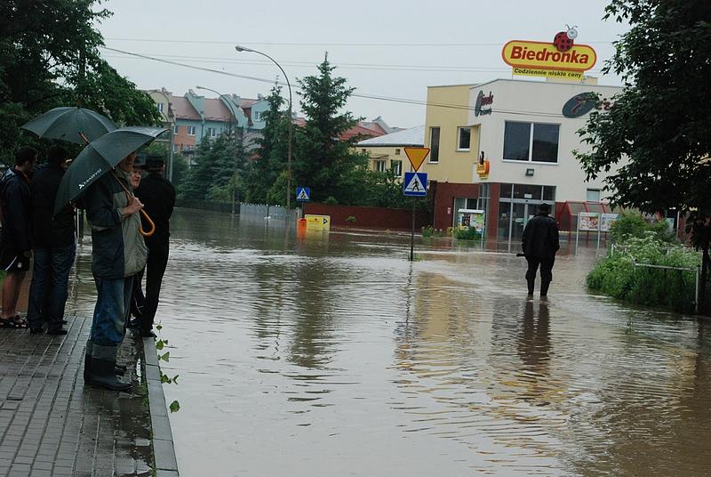 Powódź w Jaśle. Fot. Damian Palar / terazJaslo.pl