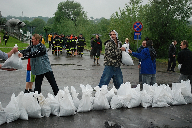 Powódź w Jaśle. Fot. Damian Palar / terazJaslo.pl