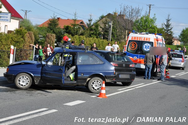 Wypadek w Zarzeczu. Fot. terazJaslo.pl / Damian Palar