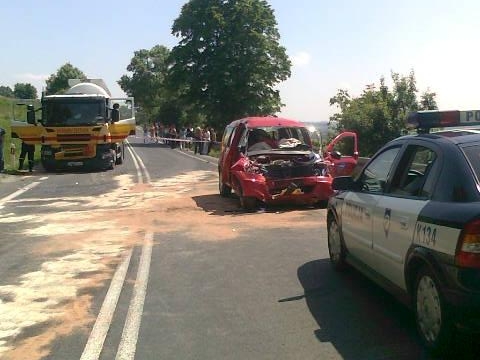 Wypadek w Bukowej. Fot. KPP Dębica