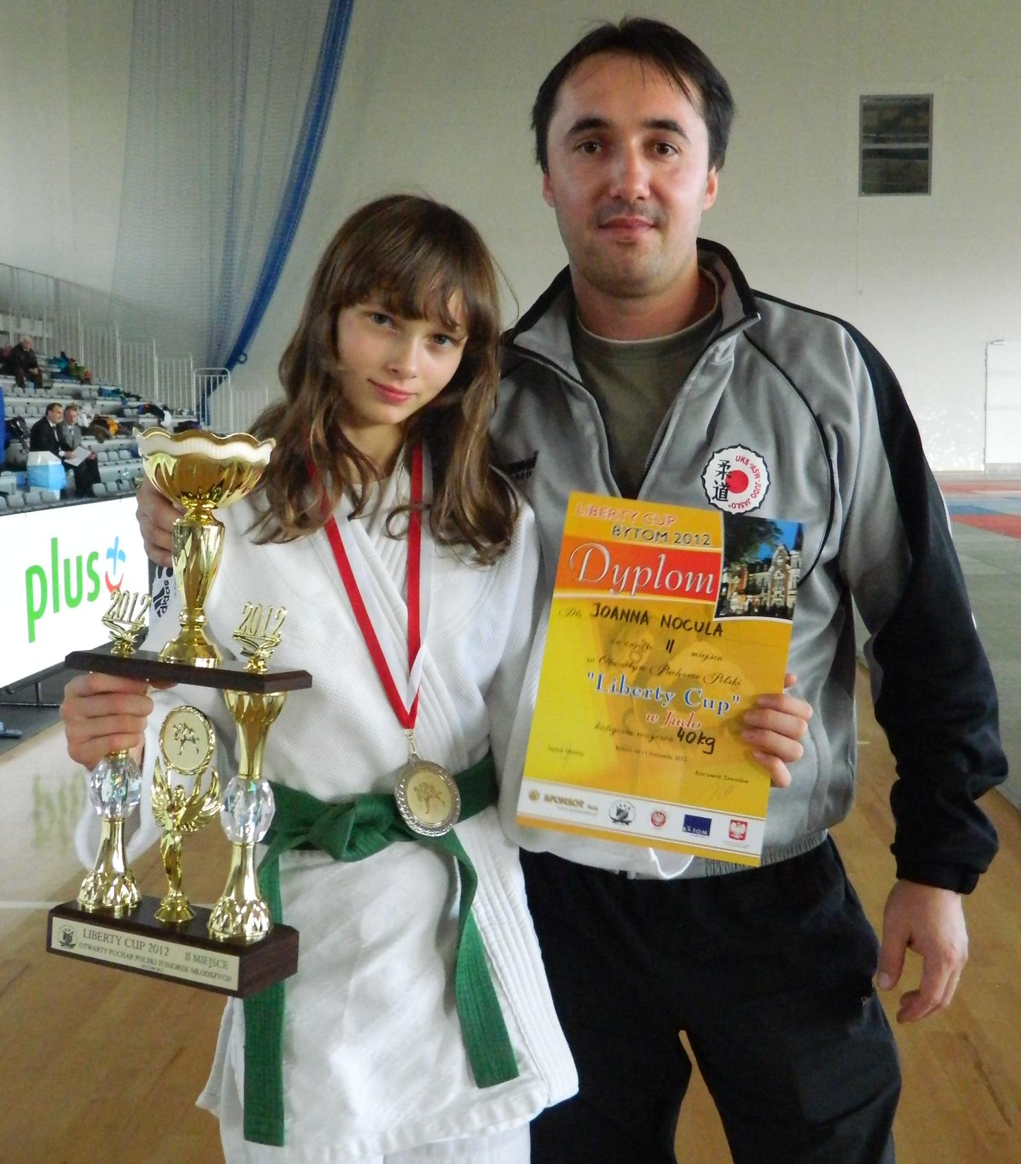 Asia Nocula z trenerem Przemysławem Czarneckim