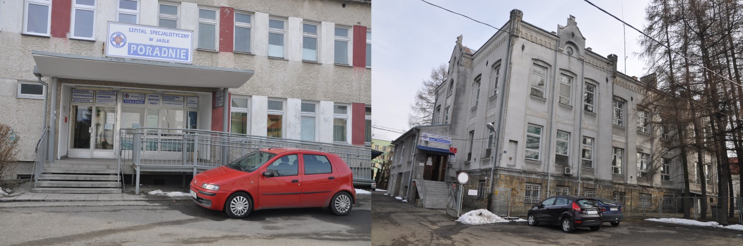 Poradnie specjalistyczne przy ulicy Szopena i oddział psychiatryczny miałyby zostać przeniesione do nowych budynków przy ulicy Lwowskiej. Fot. © terazJaslo.pl / DAMIAN PALAR
